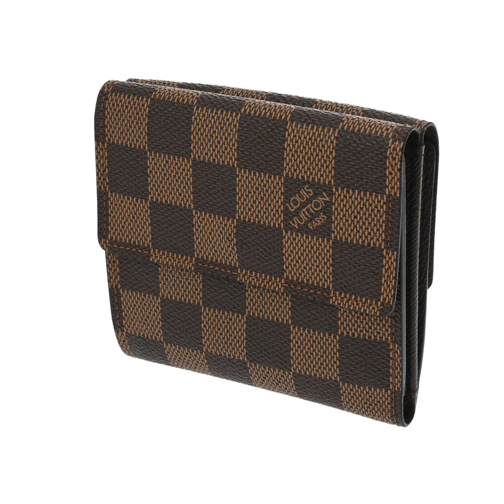 Louis Vuitton fold Brown Elise Bi Damier Wallet Canvas Portefeuille Brown